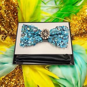 MEN'S  LUXURY GRAVELSTONE  BOW TIE WITH POCKET  SQUARE. SBT43